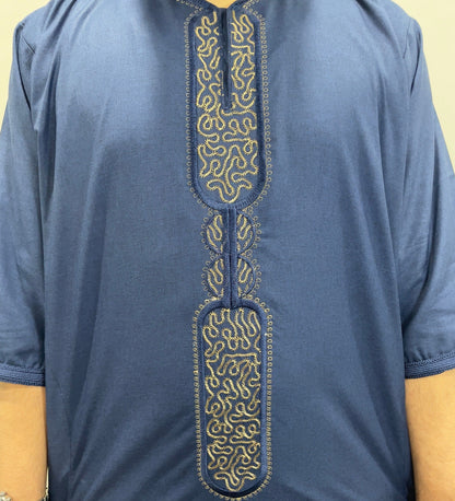 Blue Premium Moroccan Thobe Design