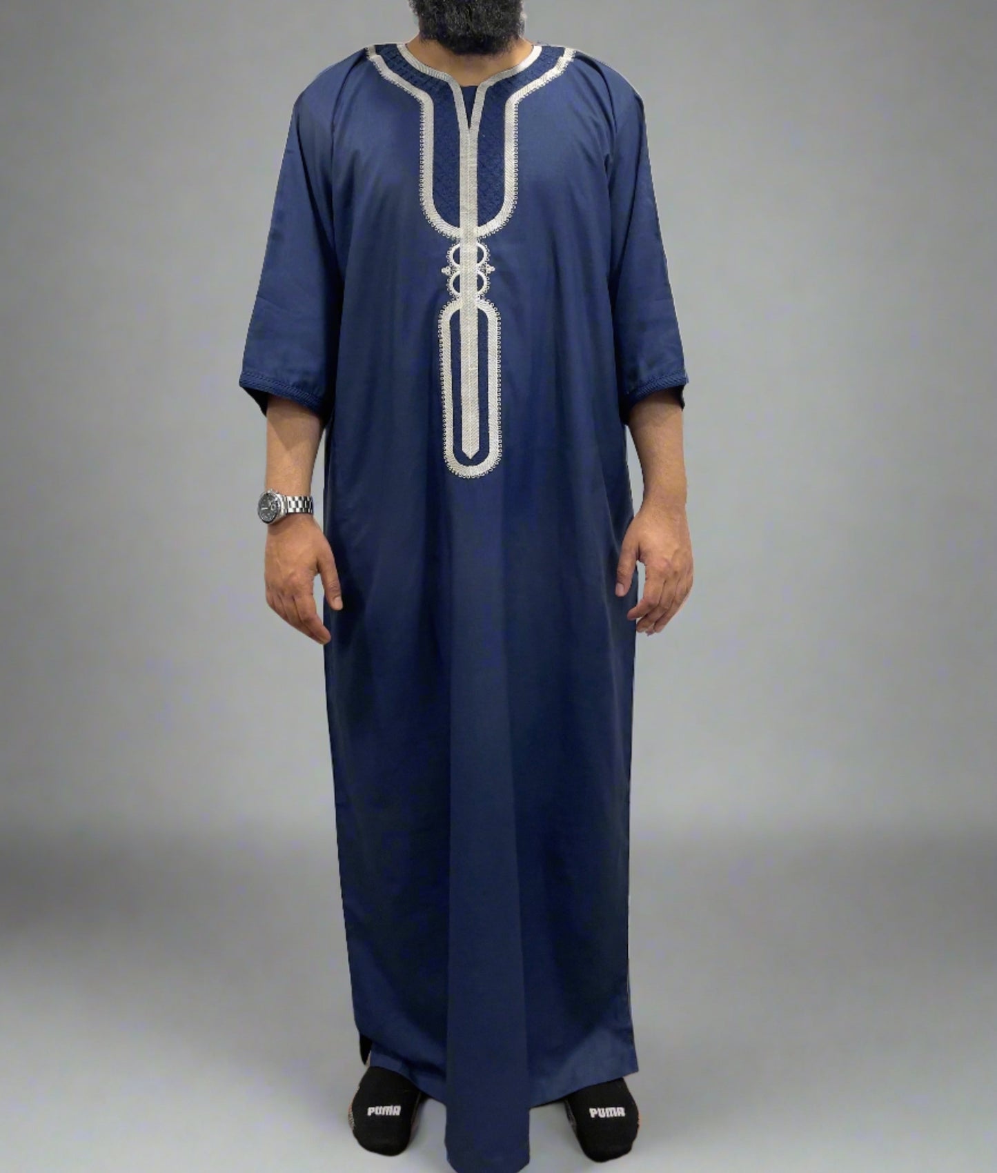 Blue Premium Moroccan Thobe - AB Design